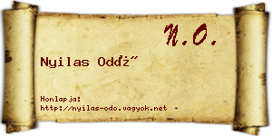 Nyilas Odó névjegykártya